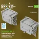 Reskit Rs-avu35-0014 1/35 Merkava Mk 3 Damaged Rear Hull Metall Storage Baskets 2 Pcs W/Workable Chains For Hobbyboss Kit 3d Printed