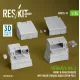 Reskit Rs-avu35-0015 1/35 Merkava Mk 3 Front Rear Fenders With Rear Storage Boxes Open Pos For Meng Kit 3d Printed