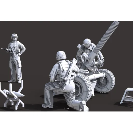 Black Snake 1/35 French Army Mortar And Artillery Group Pack Resin Kit