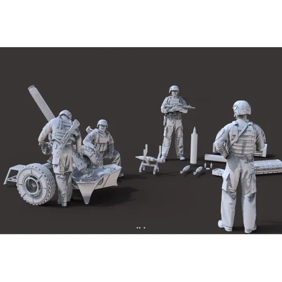 Black Snake 1/35 French Army Mortar And Artillery Group Pack Resin Kit