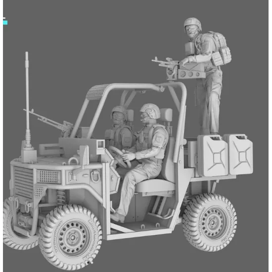 Black Snake Fr-crew-01 1/35 French Army Unac Rider Crew Resin Figur Kit