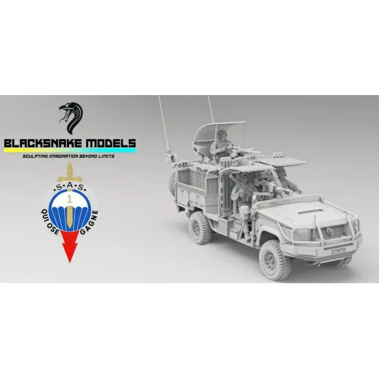 Black Snake Fr-crew-04 1/35 Pack Crew Vps 2 French Sas Resin Figur Kit