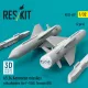 Reskit Rs32-0607 1/32 As 34 Kormoran Missiles With Adapters 2 Pcs For F-104g Tornado Ids 3d Printed