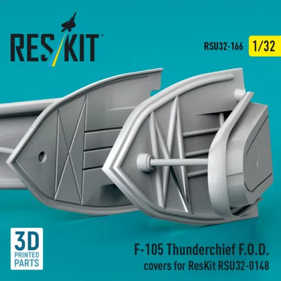 Reskit Rsu32-0166 1/32 F-105 Thunderchief F O D Covers For Reskit Rsu32-0148 3d Printed