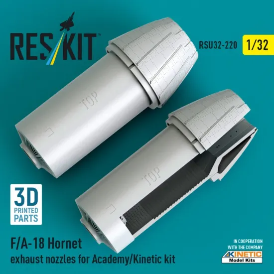 Reskit Rsu32-0220 1/32 F/A-18 Hornet Exhaust Nozzles For Academy/Kinetic Kit 3d Printed