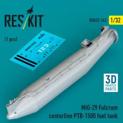 Reskit Rsu32-0242 1/32 Mig-29 Fulcrum Centerline Ptb-1500 Fuel Tank 1 Pcs 3d Printed