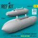 Reskit Rsu32-0247 1/32 F-14 Tomcat External Fuel Tanks 1000l Early And Late With Pylons 2pcs 3d Printed