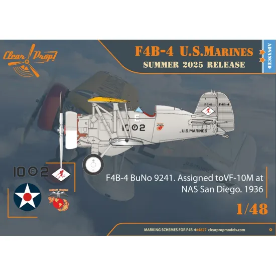 Clear Prop 4827 1/48 F4b-4 U S Marines Plastic Model Kit