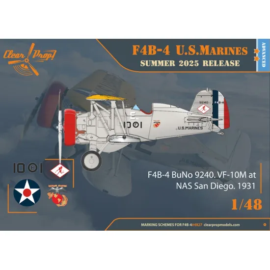 Clear Prop 4827 1/48 F4b-4 U S Marines Plastic Model Kit