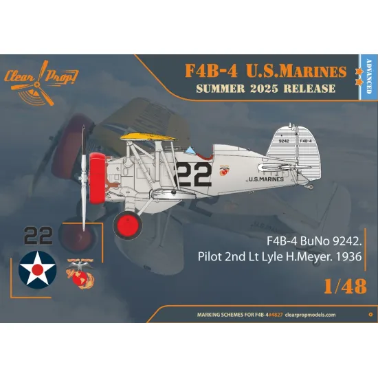 Clear Prop 4827 1/48 F4b-4 U S Marines Plastic Model Kit