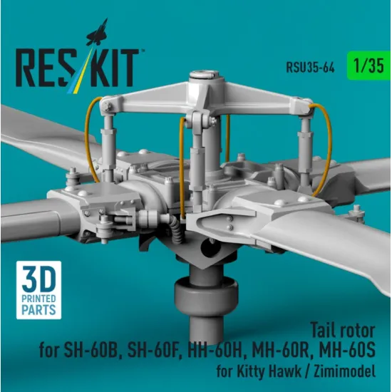 Reskit Rsu35-0064 1/35 Tail Rotor For Sh-60b Sh-60f Hh-60h Mh-60r Mh-60s For Kitty Hawk/Zimimodel 3d Printed