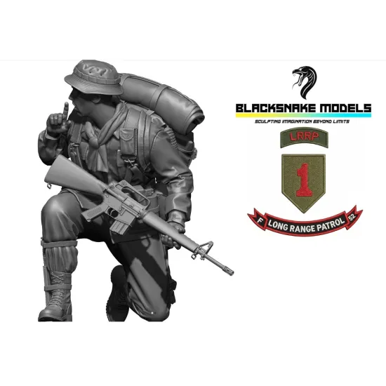 Black Snake Lrrp-04 1/35 Whisper Us Soldier 1st Infantry Division Big Red One Lrrp