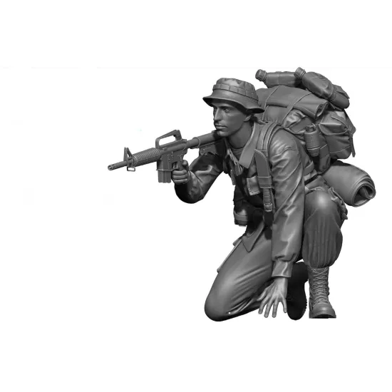 Black Snake Lrrp-05 1/35 Stitch Us Soldier 1st Infantry Division Big Red One Lrrp