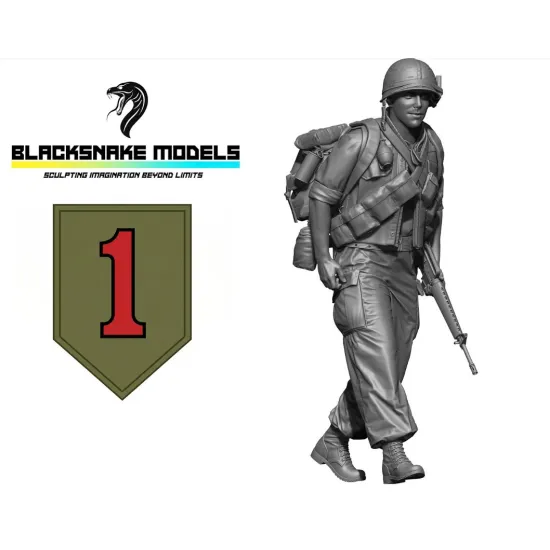 Black Snake Bro-07 1/35 Us Soldier Big Red One Vietnam War Resin Figure Kit