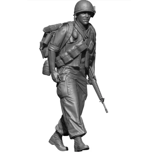 Black Snake Bro-07 1/35 Us Soldier Big Red One Vietnam War Resin Figure Kit
