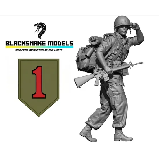 Black Snake Bro-08 1/35 Us Soldier Big Red One Vietnam War Resin Figure Kit