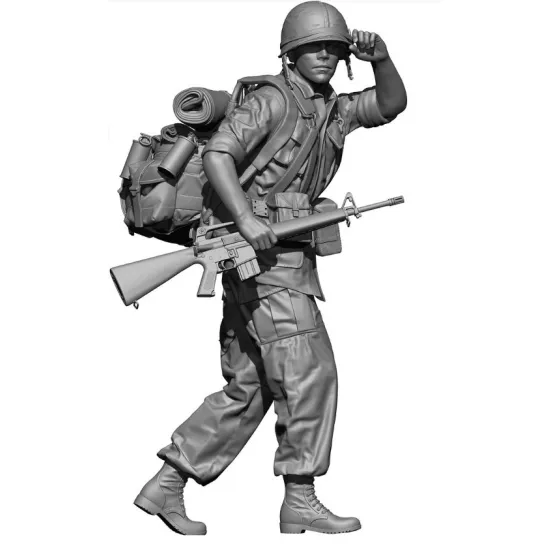 Black Snake Bro-08 1/35 Us Soldier Big Red One Vietnam War Resin Figure Kit