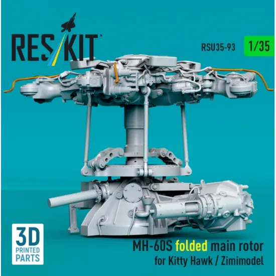 Reskit Rsu35-0093 1/35 Mh-60s Folded Main Rotor For Kitty Hawk / Zimimodel 3d Printed