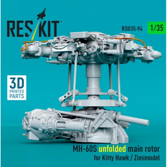 Reskit Rsu35-0094 1/35 Mh-60s Unfolded Main Rotor For Kitty Hawk / Zimimodel 3d Printed