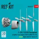 Reskit Rsu48-0475 1/48 P-47d 11/25/30 Thunderbolt Propeller 3 Pcs Engine P W R-2800-59 63 Closed Engine Hood For Tamiya Kit 3d Printed
