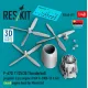 Reskit Rsu48-0491 1/48 P-47d 11/25/30 Thunderbolt Propeller 3 Pcs Engine P W R-2800-59 63 Closed Engine Hood For Miniart Kit 3d Printed