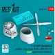 Reskit Rsu48-0492 1/48 P-47 M/N Thunderbolt Propeller 3 Pcs Engine P W R-2800-57c 73 Closed Engine Hood For Miniart Kit 3d Printed