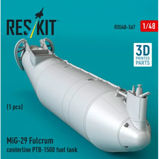 Reskit Rsu48-0567 1/48 Mig-29 Fulcrum Centerline Ptb-1500 Fuel Tank 1 Pcs 3d Printed