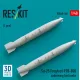 Reskit Rsu48-0568 1/48 Su-25 Frogfoot Ptb-800 Underwing Fuel Tanks 2 Pcs 3d Printed