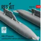 Reskit Rsu48-0578 1/48 Mig-29 Fulcrum Underwing Ptb-1150 Fuel Tanks With Wing Pylons 2 Pcs 3d Printed