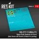 Reskit Rsb48-0013 1/48 Mig-29 9-13 White 57 Digital Pixel Ukrainian Air Forces Main Decals With Stencils Masks For Painting 4 Pcs