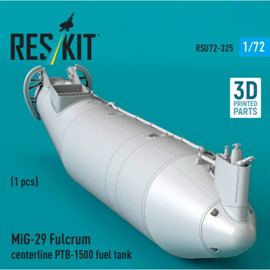 Reskit Rsu72-0325 1/72 Mig-29 Fulcrum Centerline Ptb-1500 Fuel Tank 1 Pcs 3d Printed