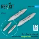 Reskit Rsu72-0336 1/72 F-14 Tomcat External Fuel Tanks 1000l Early And Late With Pylons 2 Pcs 3d Printed