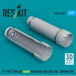 Reskit Rsu72-0337 1/72 F-14d Tomcat Open Exhaust Nozzles For Tamiya Kit 3d Printed