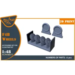 Clear Prop Cpa48077 1/48 F4b Wheels Set For Cp Kits/ 3d Print