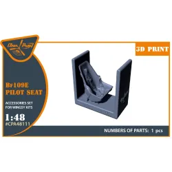 Clear Prop Cpa48111 1/48 Bf-109e Seat With Safety Belts For Wingsy Kits/ 3d Print