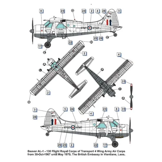 Dora Wings 48062 1/48 Beaver Al1 Plastic Model Aircraft