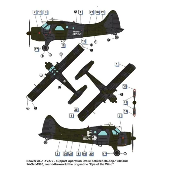 Dora Wings 48062 1/48 Beaver Al1 Plastic Model Aircraft