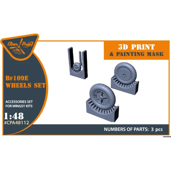 Clear Prop Cpa48112 1/48 Bf-109e Wheels Set For Wingsy Kits/ 3d Print