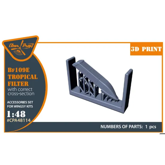 Clear Prop Cpa48114 1/48 Bf-109e Tropical Filter For Wingsy Kits/ 3d Print