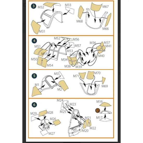 Clear Prop Cpa48116 1/48 D3a2 Val Open Canopy Double-sided Painting Mask On Yellow Kabuki Paper For Wingsy Kits