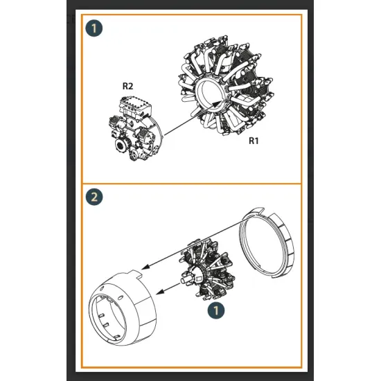 Clear Prop Cpa48117 1/48 D3a2 Val Carburator Engine For Wingsy Kits/ 3d Print