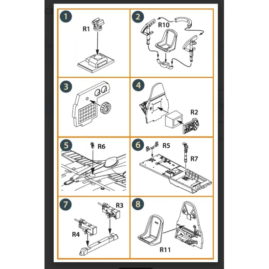 Clear Prop Cpa48119 1/48 D3a2 Val Interior Set For Wingsy Kits/ 3d Print