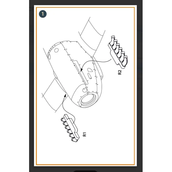 Clear Prop Cpa48127 1/48 Spitfire Mk Ixe Exhausts For Airfix Kit/ 3d Print