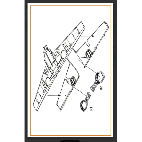 Clear Prop Cpa48129 1/48 Bf-109e Wheel Bay For Wingsy Kits/ 3d Print