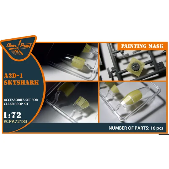 Clear Prop Cpa72183 1/72 A2d-1 Skyshark Painting Mask On Yellow Kabuki Paper For Cp Kits