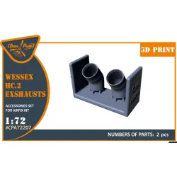 Clear Prop Cpa72207 1/72 Wessex Hc 2 Exhausts For Airfix Kit 3d Print