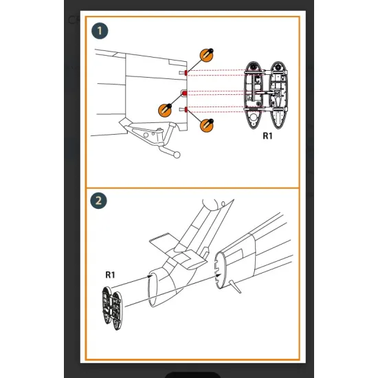 Clear Prop Cpa72208 1/72 Wessex Hc 2 Tail Hinge For Airfix Kit 3d Print