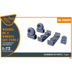 Clear Prop Cpa72210 1/72 Wessex Hc 2 Wheel Set Type 1 For Airfix Kit 3d Print
