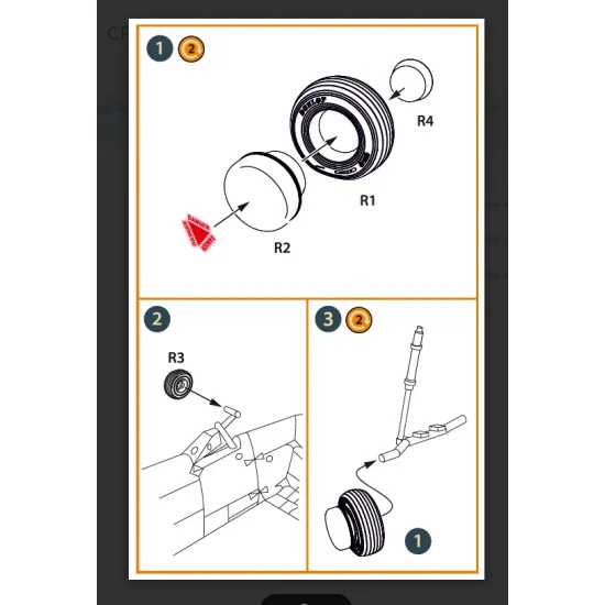 Clear Prop Cpa72211 1/72 Wessex Hc 2 Wheel Set Type 2 For Airfix Kit 3d Print