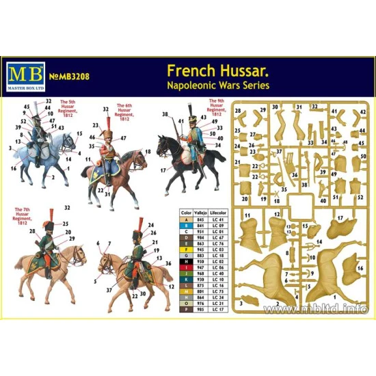 French Hussar, Napoleonic Wars Series 1/32 Master Box 3208